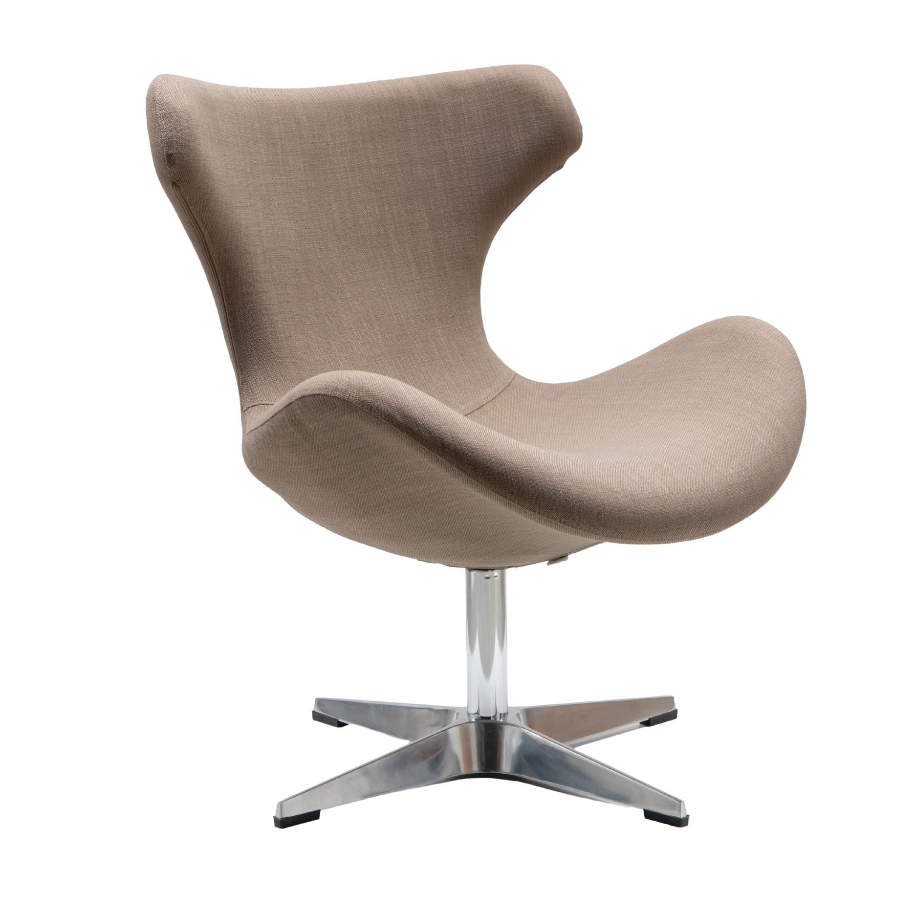 Kato loungestol stof m. chromedrejesokkel